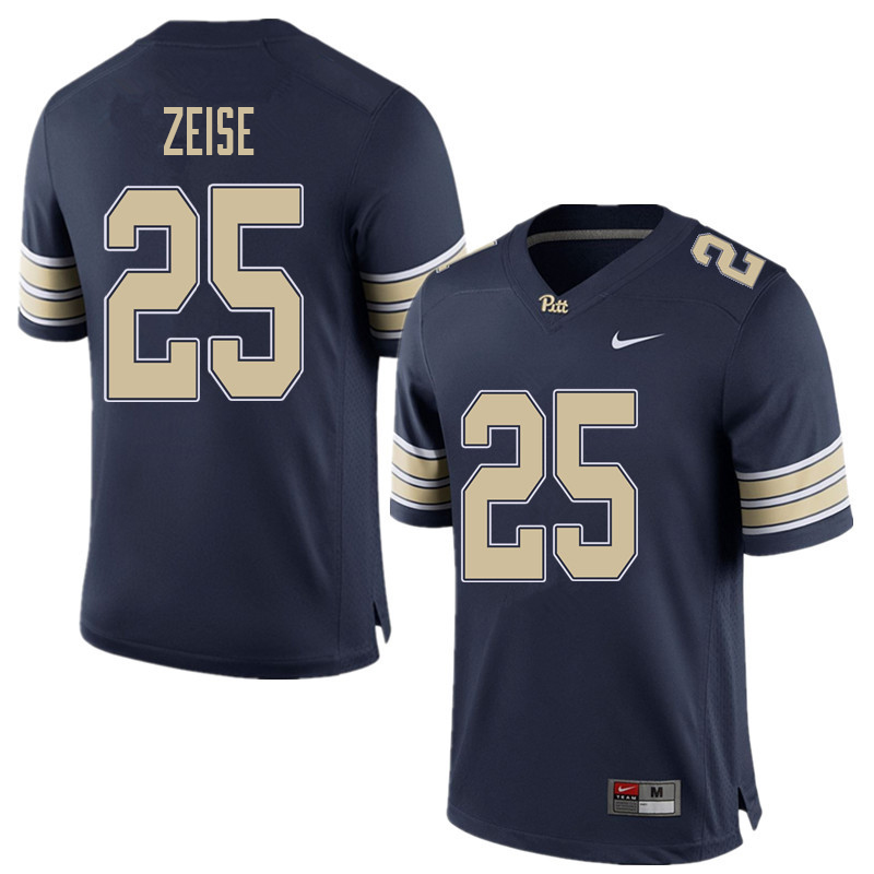 Men #25 Elijah Zeise Pittsburgh Panthers College Football Jerseys Sale-Home Blue